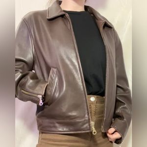 Brown Leather Jacqueline Ferrar Jacket